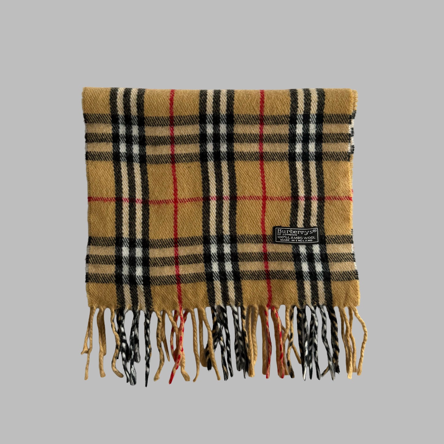 90s Burberry Lambswool Nova Check Scarf