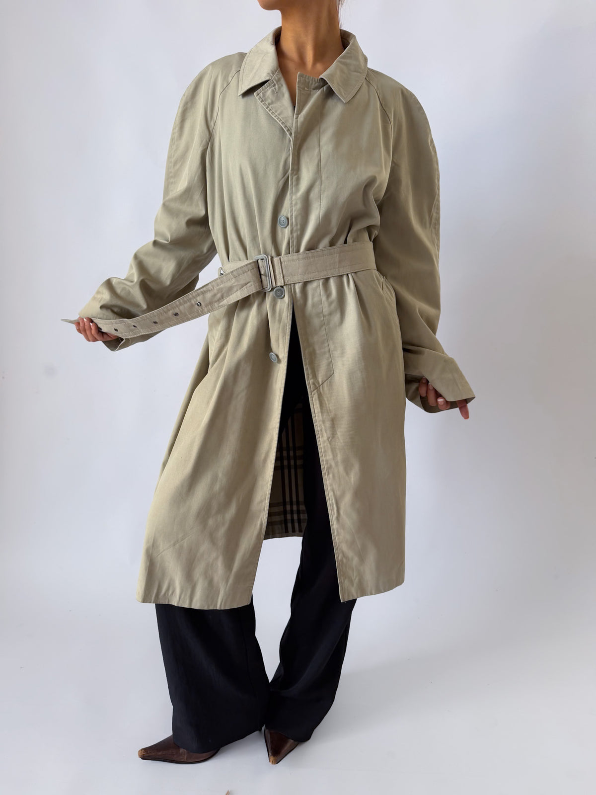 90s Burberry Trench Coat - M