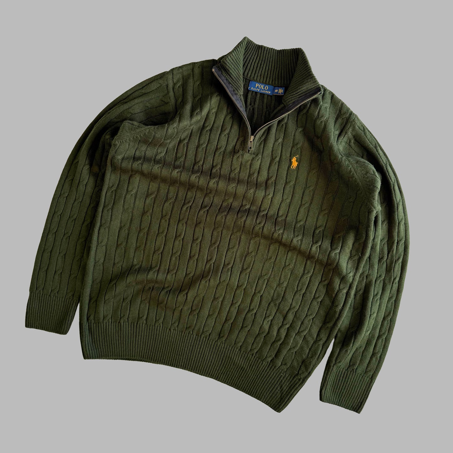 Ralph Lauren Cable Knit Quarter Zip - X-Large