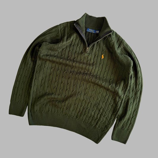 Ralph Lauren Cable Knit Quarter Zip - X-Large