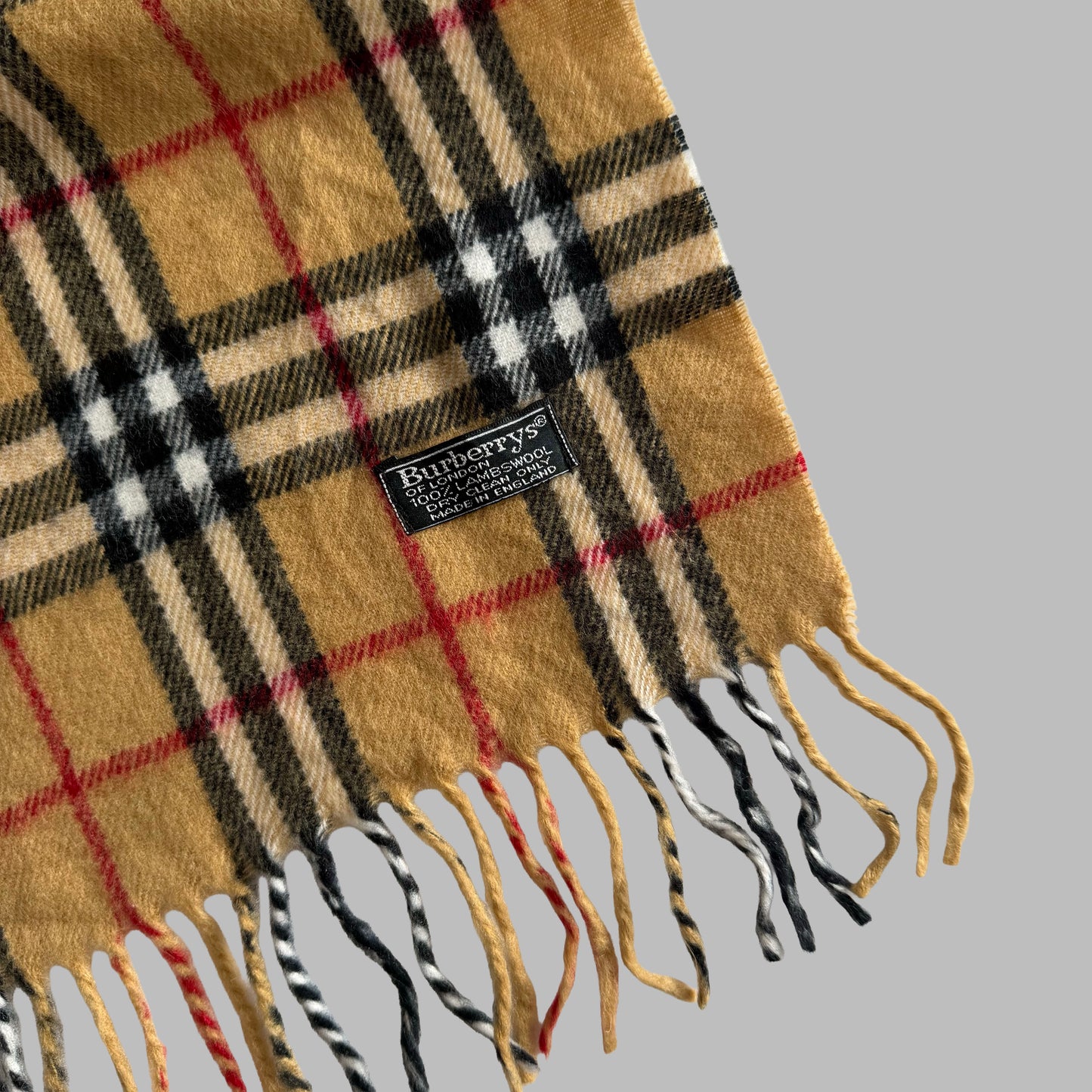 90s Burberry Lambswool Nova Check Scarf