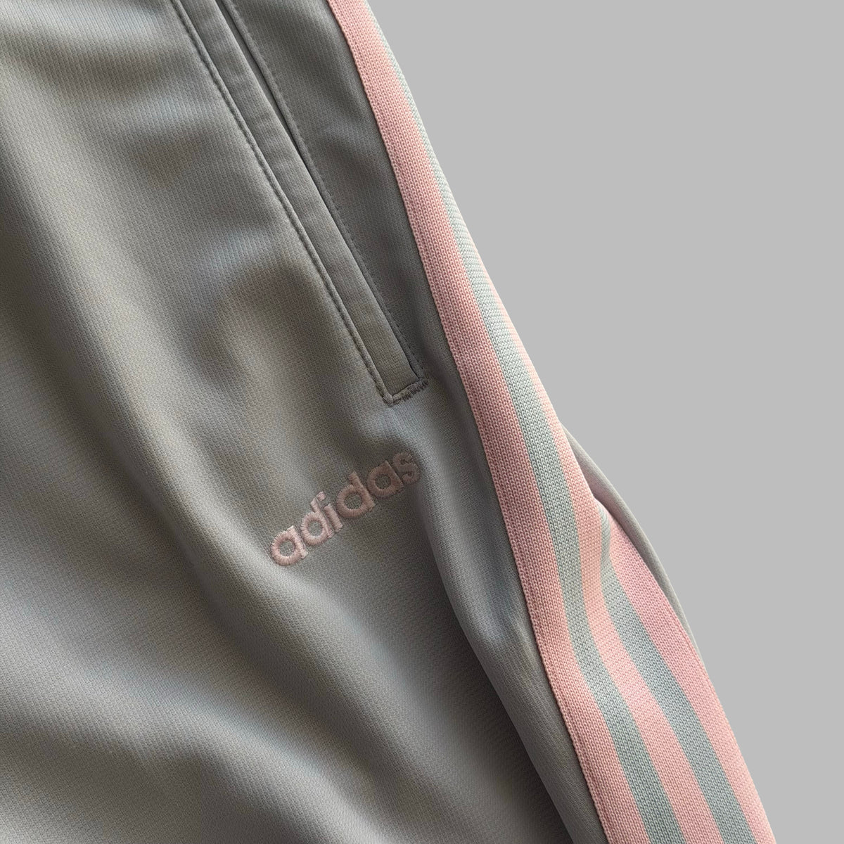 Y2K Adidas Three Stripe Wide Leg Active Track Pants - M