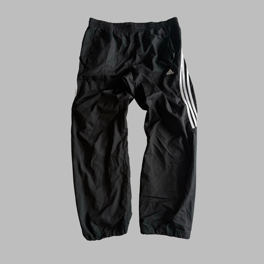 Y2K Adidas Three Stripe Baggy Track Pants - S