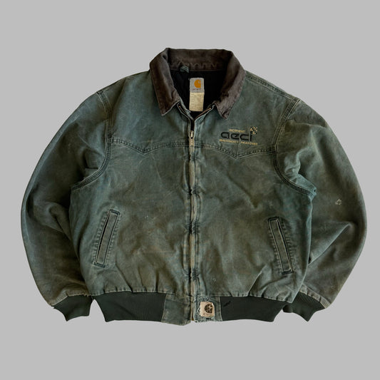 Y2K Carhartt Corduroy Collar Work Jacket - XXL
