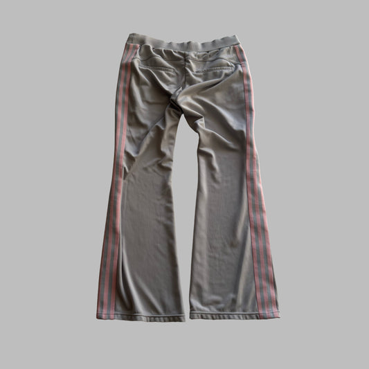 Y2K Adidas Three Stripe Wide Leg Active Track Pants - M