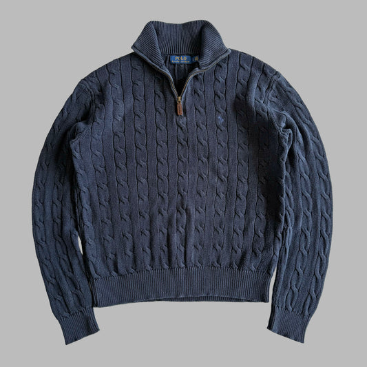 Ralph Lauren Cable Knit Quarter Zip - Small