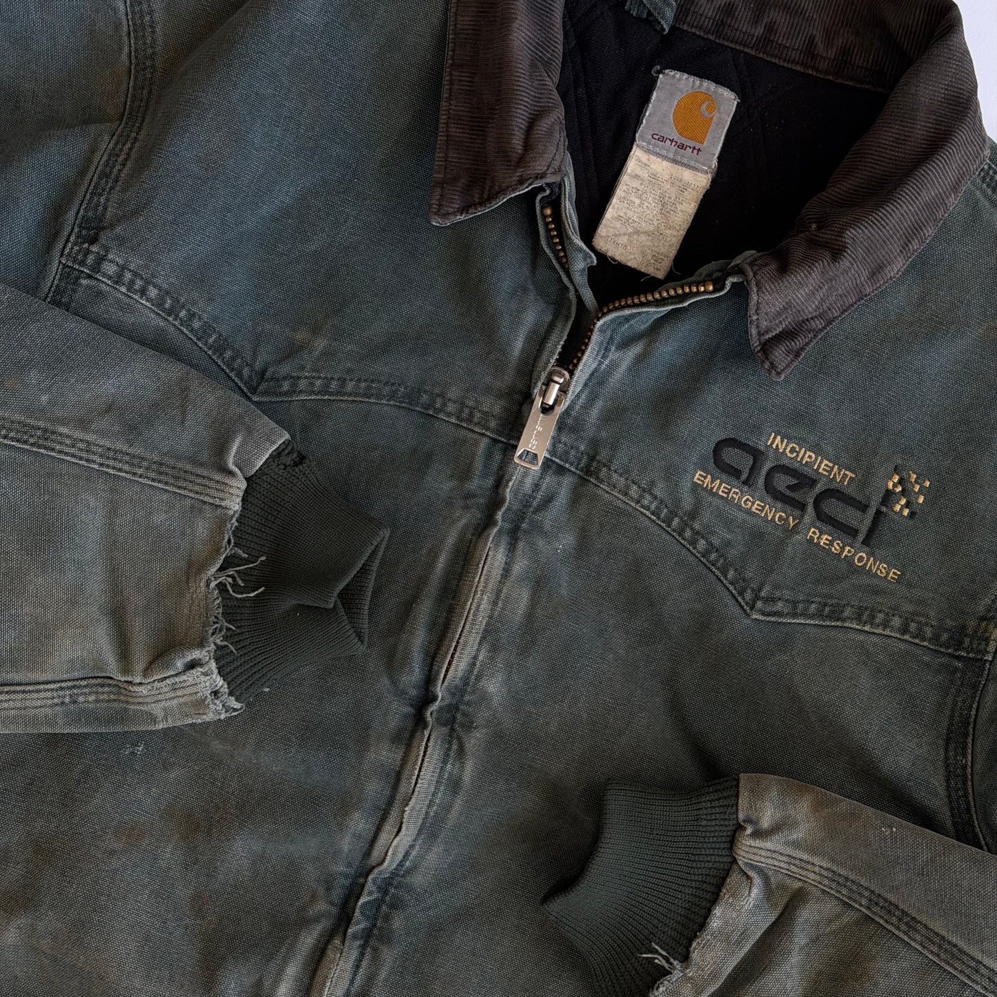 Y2K Carhartt Corduroy Collar Work Jacket - XXL