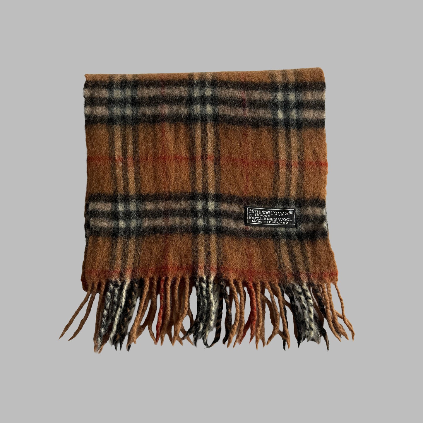 90s Burberry Lambswool Nova Check Scarf