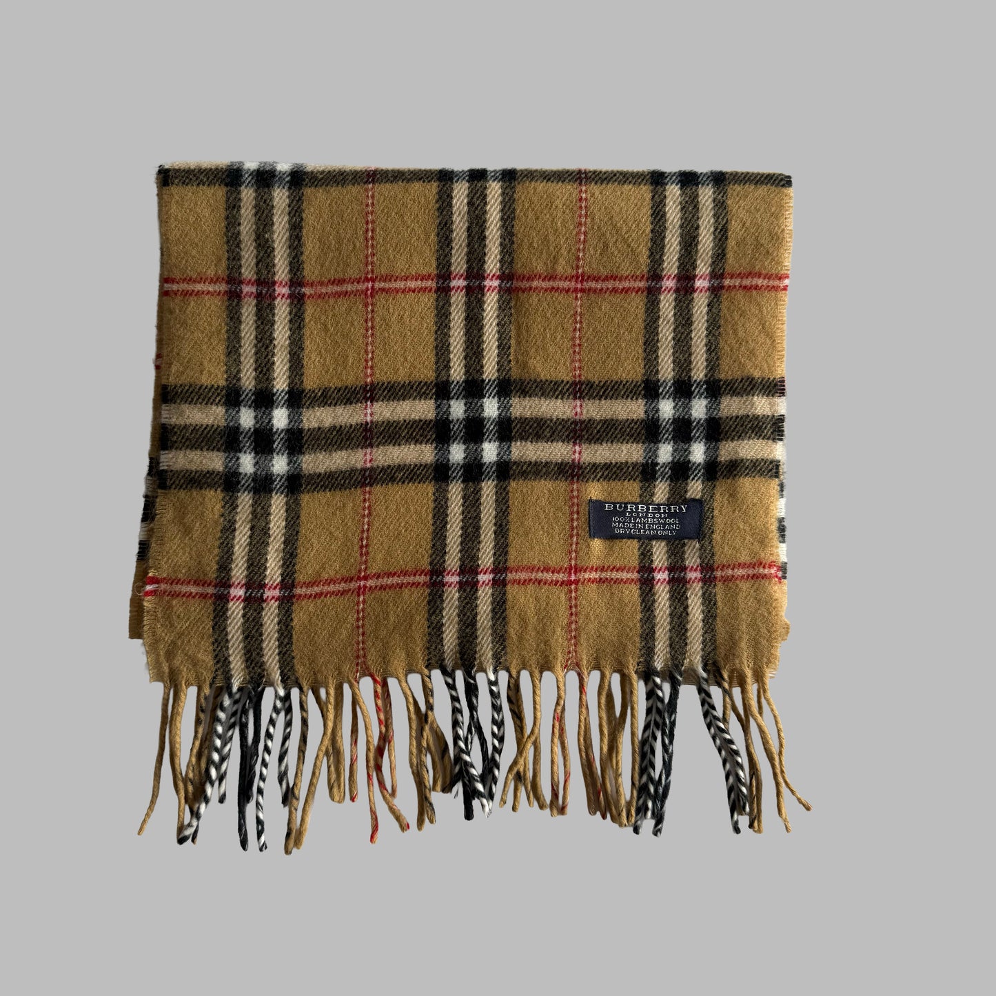 90s Burberry Lambswool Nova Check Scarf
