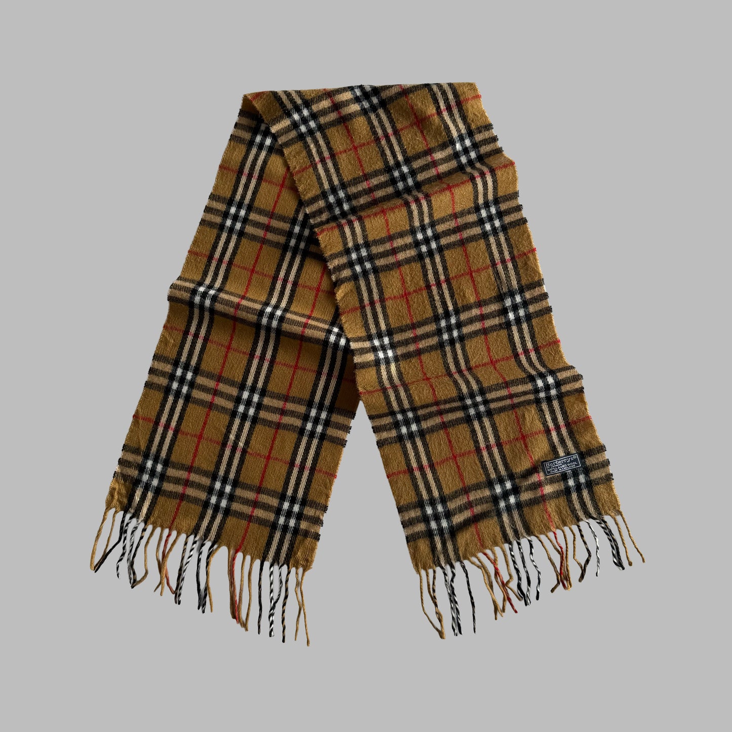90s Burberry Lambswool Nova Check Scarf