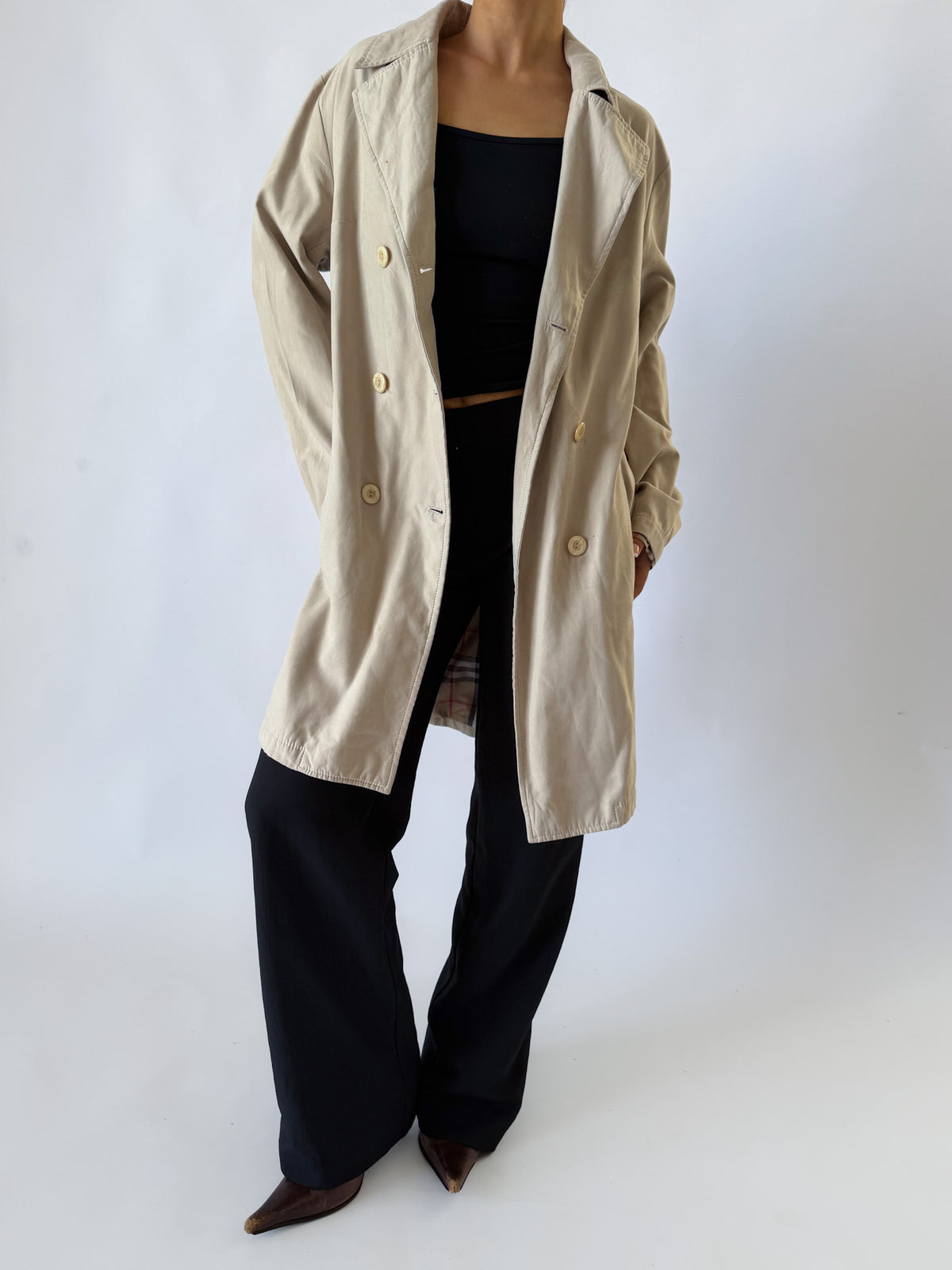 90s Burberry Trench Coat - XS