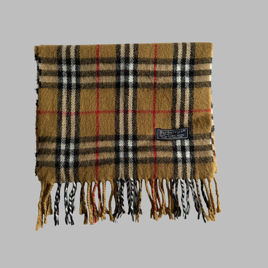 90s Burberry Lambswool Nova Check Scarf