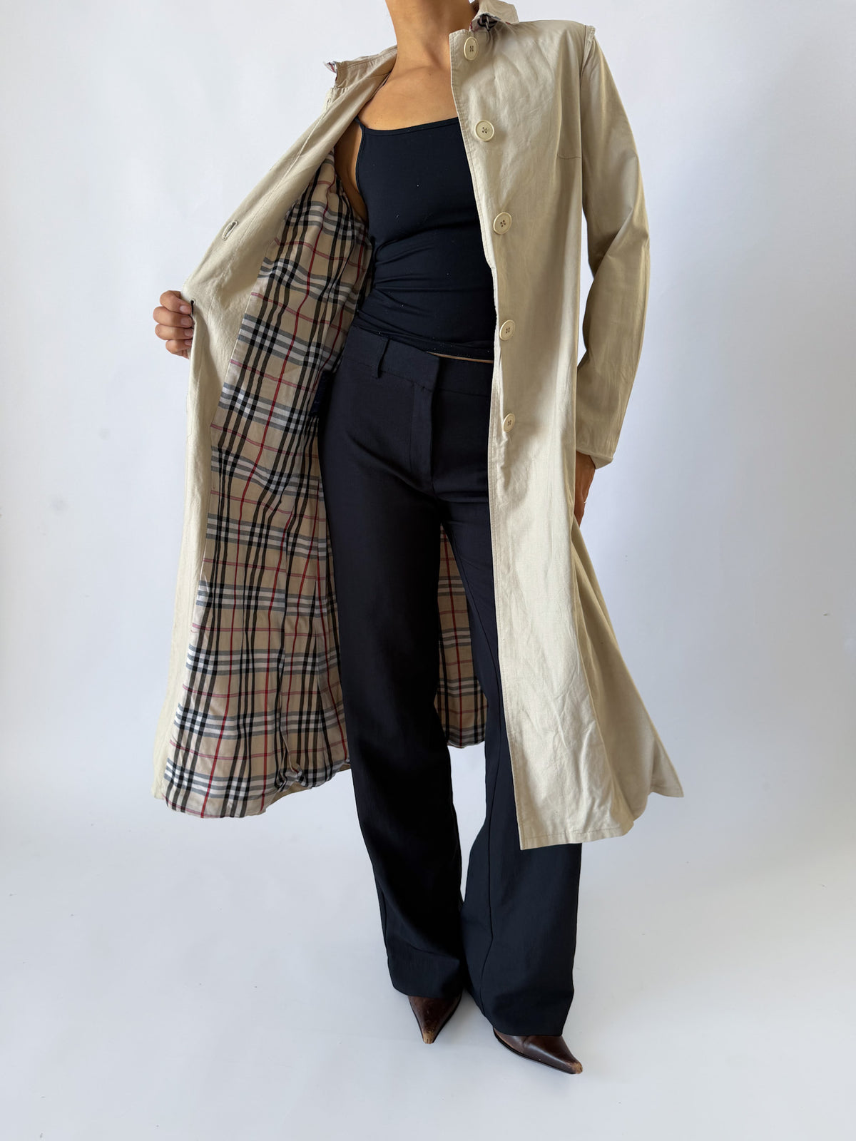 90s Burberry Trench Coat - XS