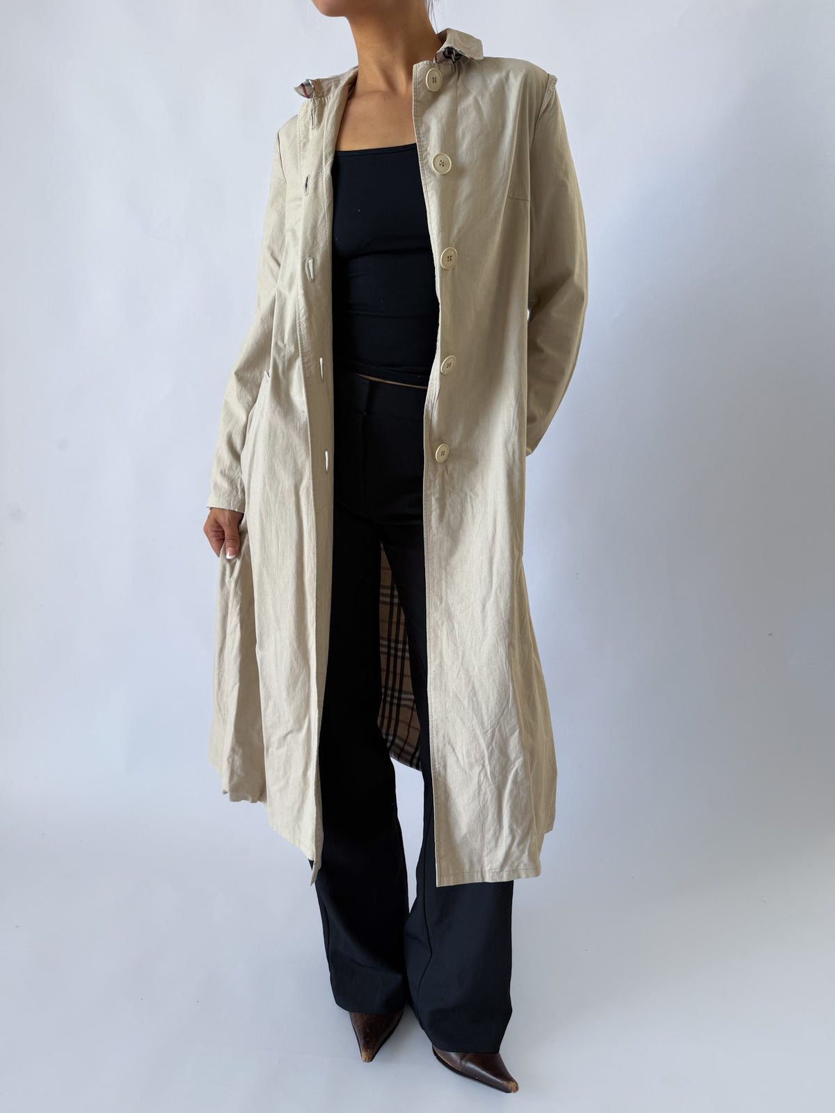 90s Burberry Trench Coat - XS