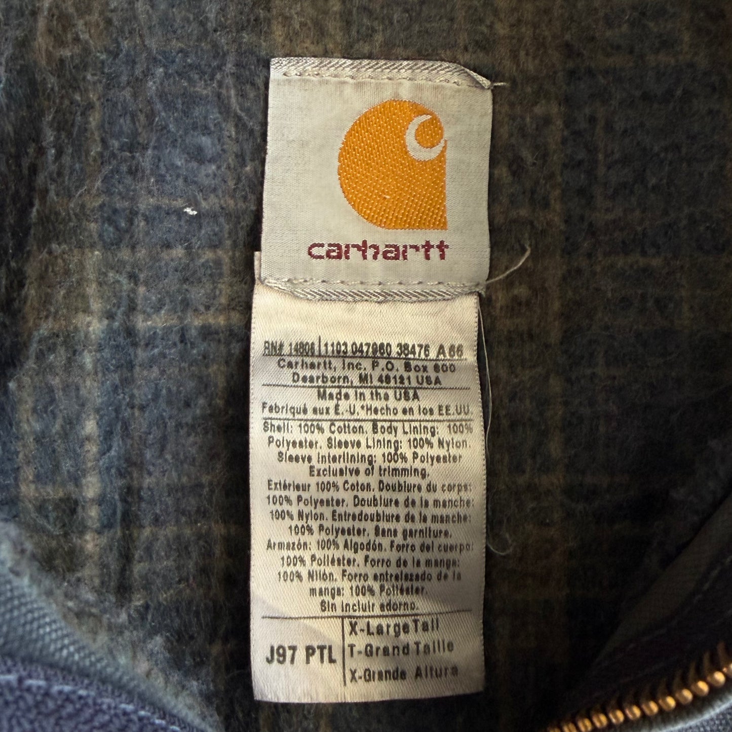 90s Carhartt Carpet-Lined Detroit Jacket - XL