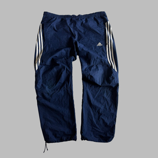90s Adidas Three Stripe Baggy Track Pants - XL