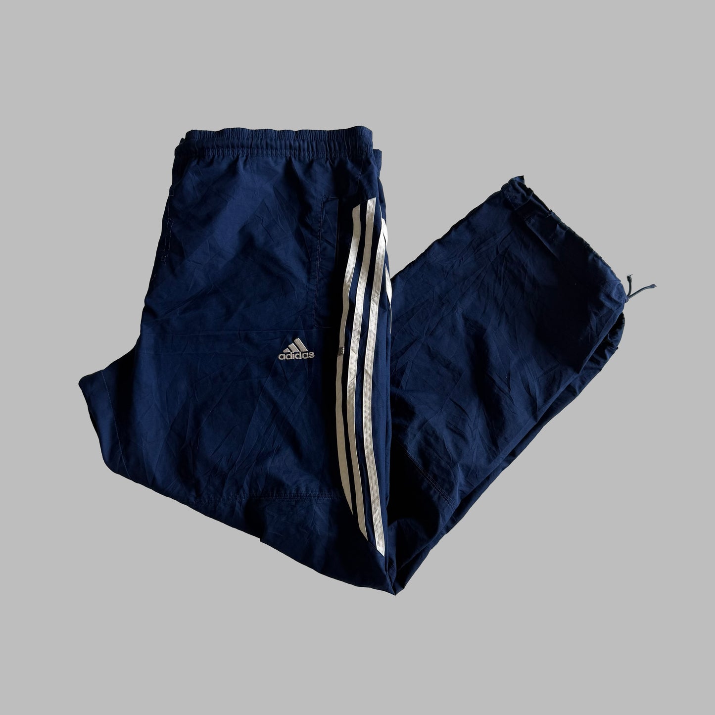 90s Adidas Three Stripe Baggy Track Pants - XL