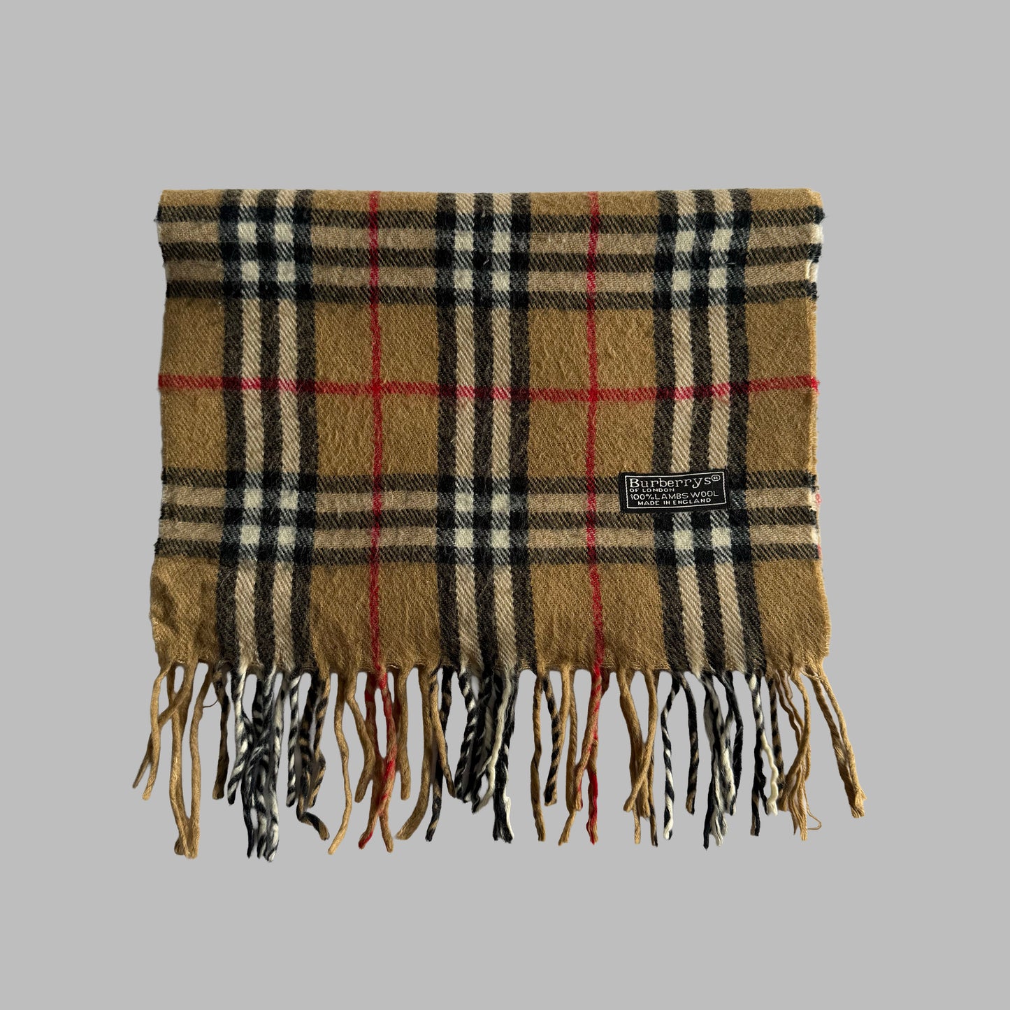 90s Burberry Lambswool Nova Check Scarf
