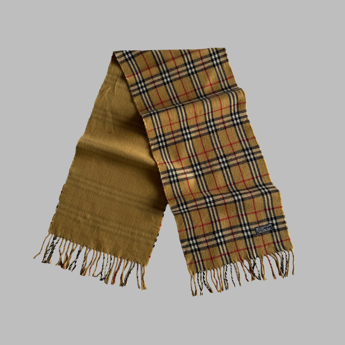 90s Burberry Lambswool Nova Check Scarf