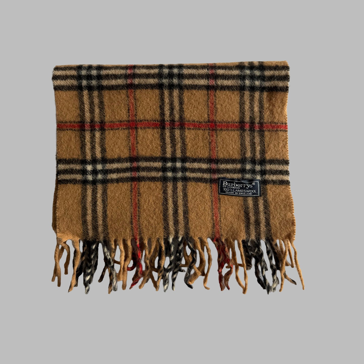 90s Burberry Lambswool Nova Check Scarf