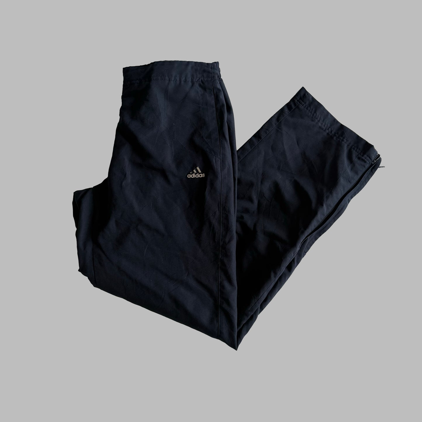 Y2K Adidas Classic Wide Leg Track Pants - M