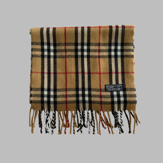 90s Burberry Lambswool Nova Check Scarf