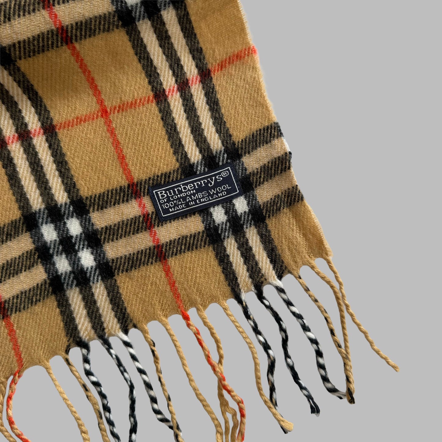 90s Burberry Lambswool Nova Check Scarf