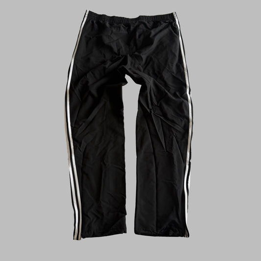 Y2K Adidas Three Stripe Wide Leg Track Pants - L