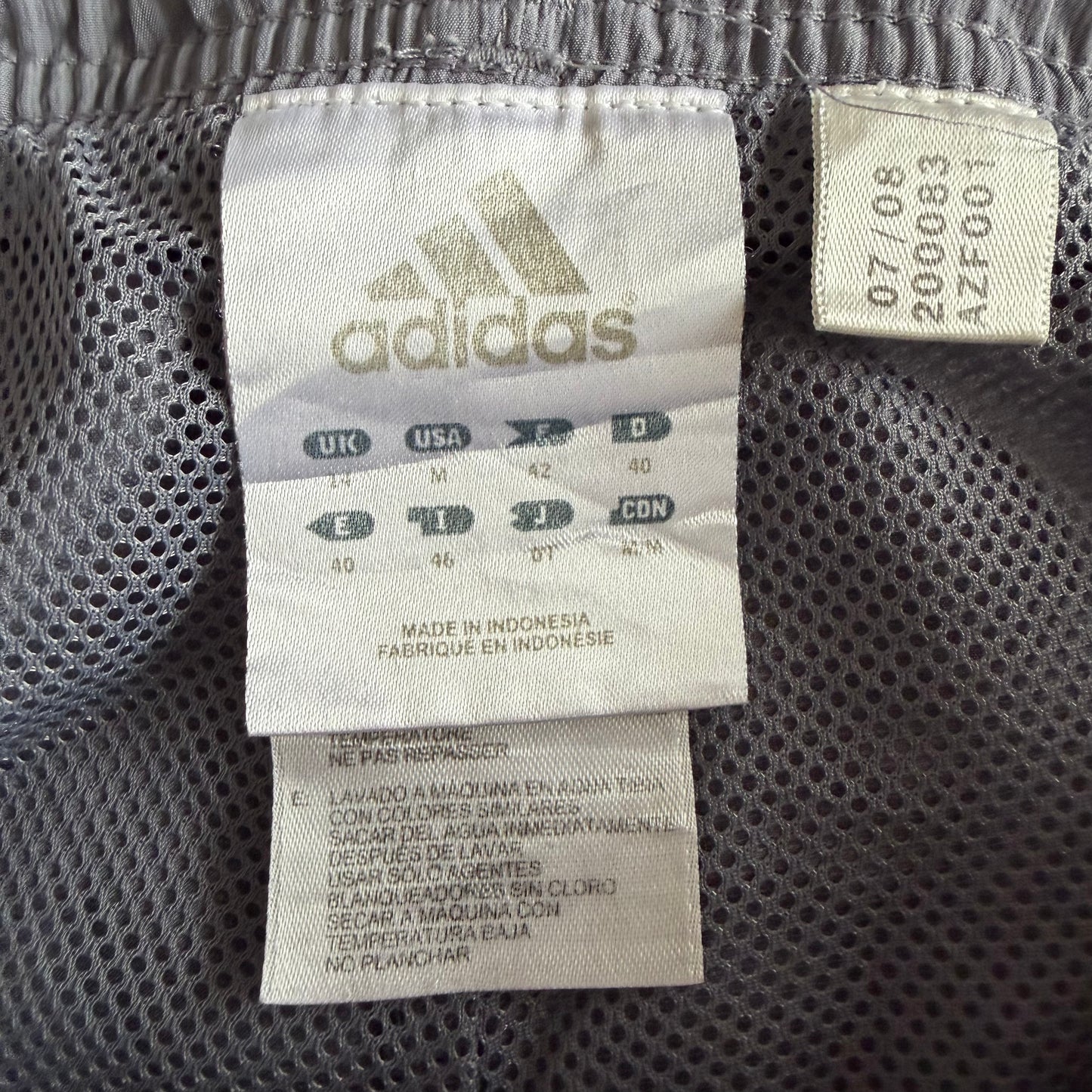 Y2K Adidas Three Stripe Wide Leg Track Pants - M