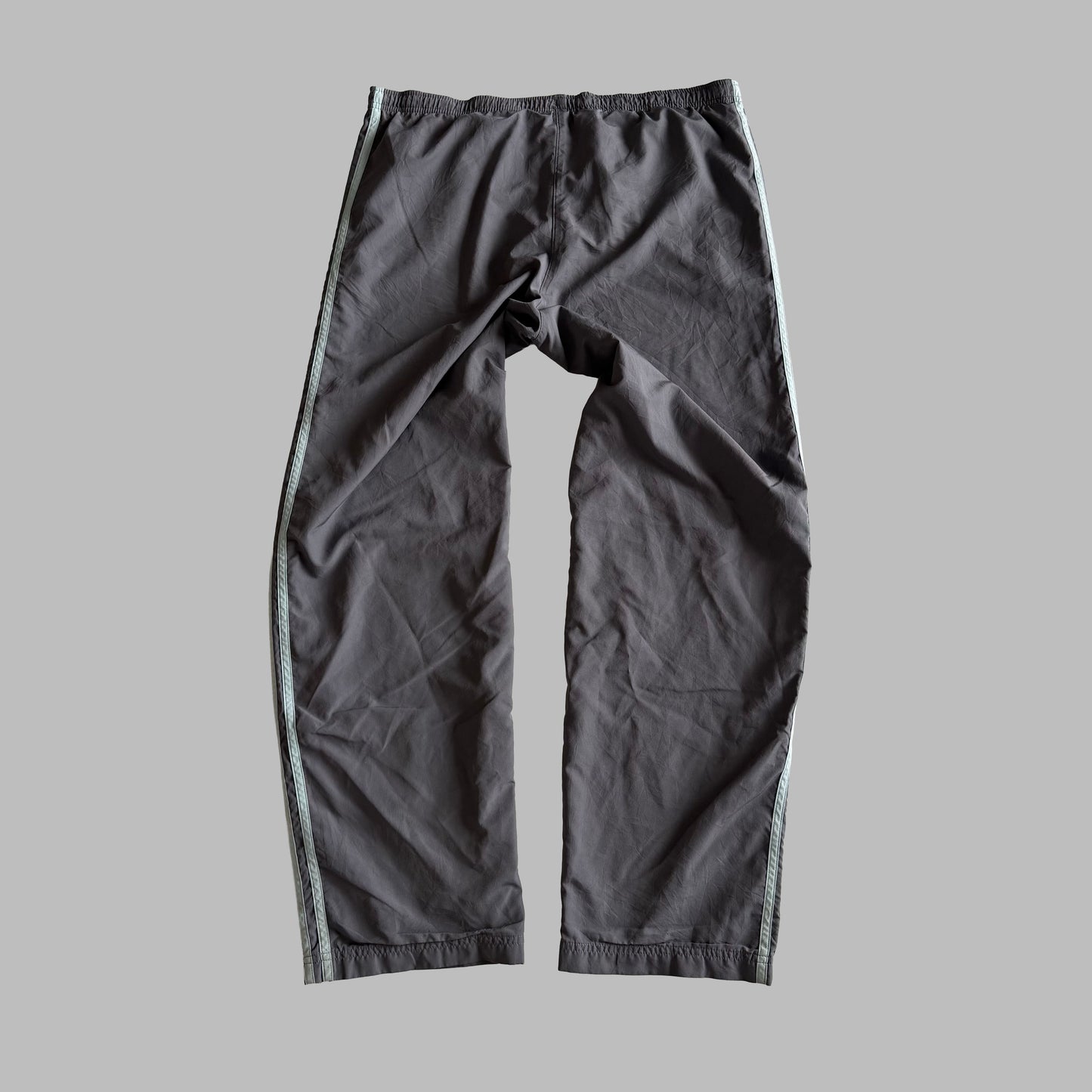 Y2K Adidas Three Stripe Wide Leg Track Pants - M