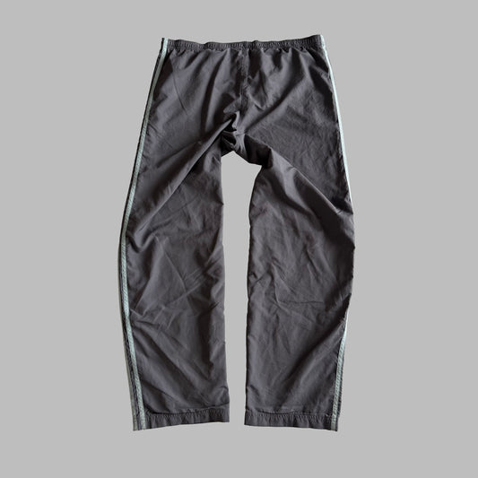 Y2K Adidas Three Stripe Wide Leg Track Pants - M