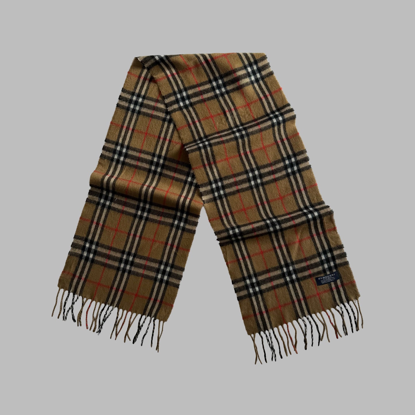 90s Burberry Lambswool Nova Check Scarf