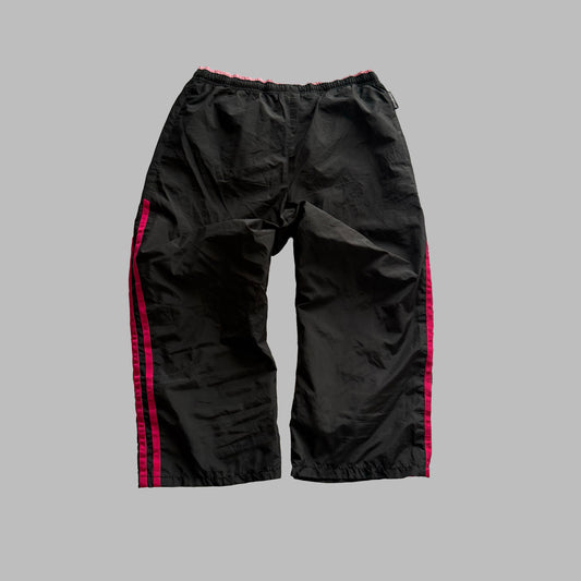 Y2K Adidas Three Stripe Baggy Capris - S