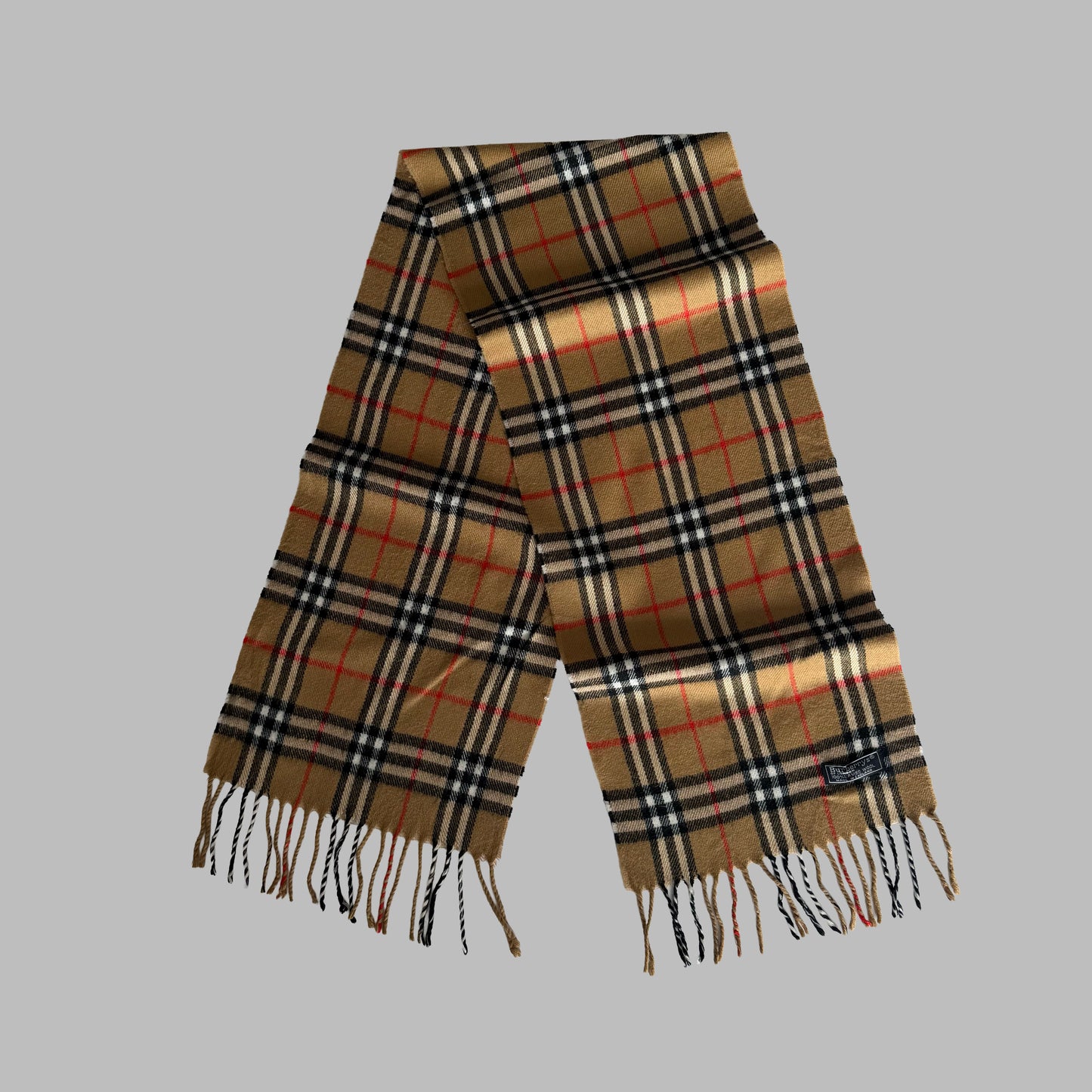 90s Burberry Lambswool Nova Check Scarf