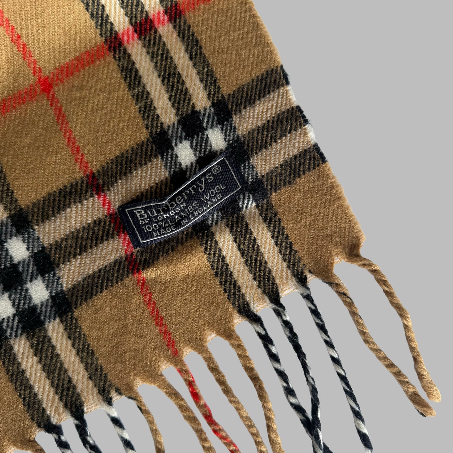 90s Burberry Lambswool Nova Check Scarf