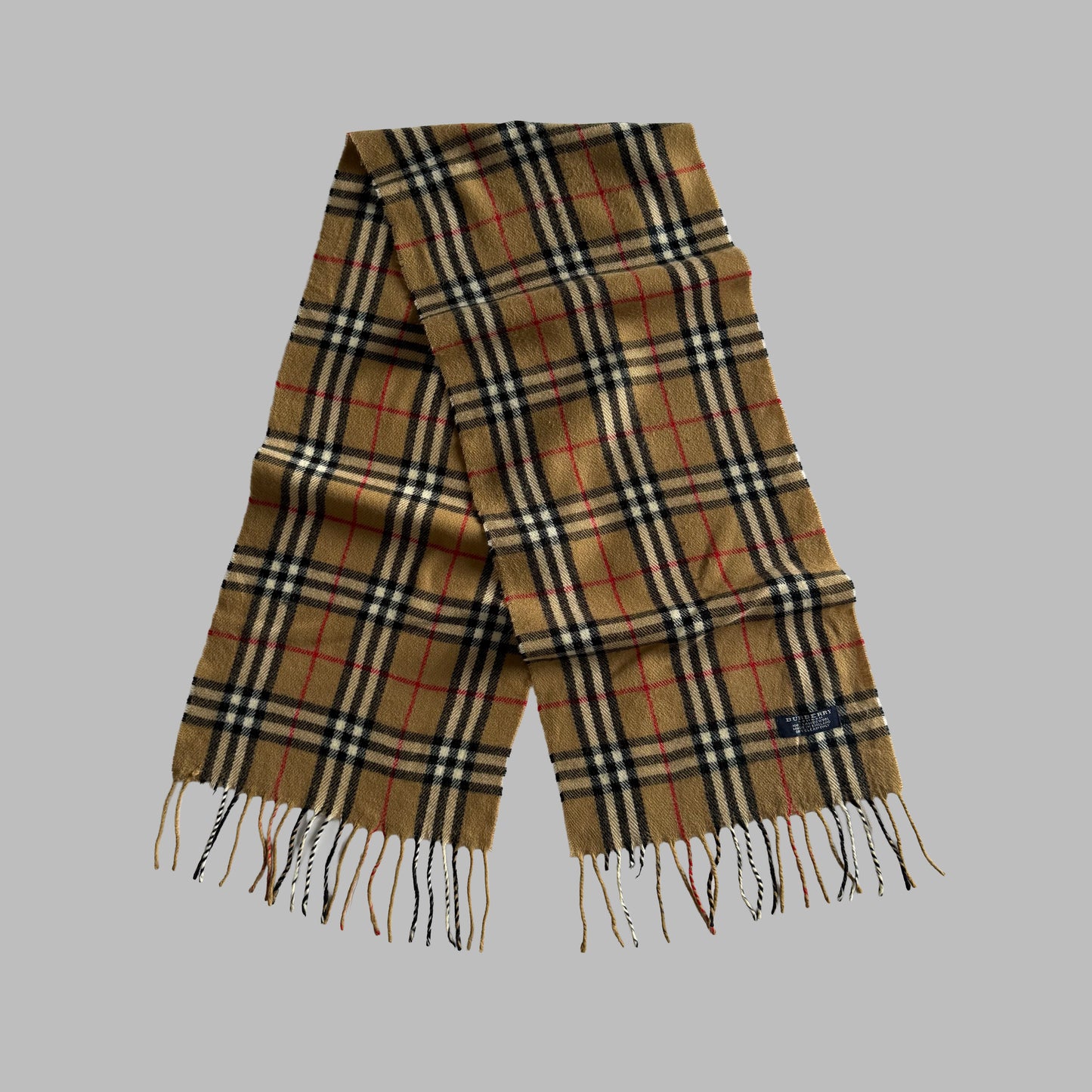 90s Burberry Lambswool Nova Check Scarf