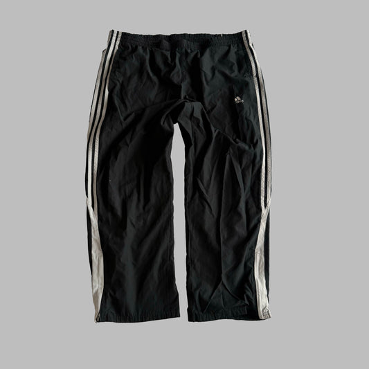 Y2K Adidas Three Stripe Wide Leg Track Pants - L