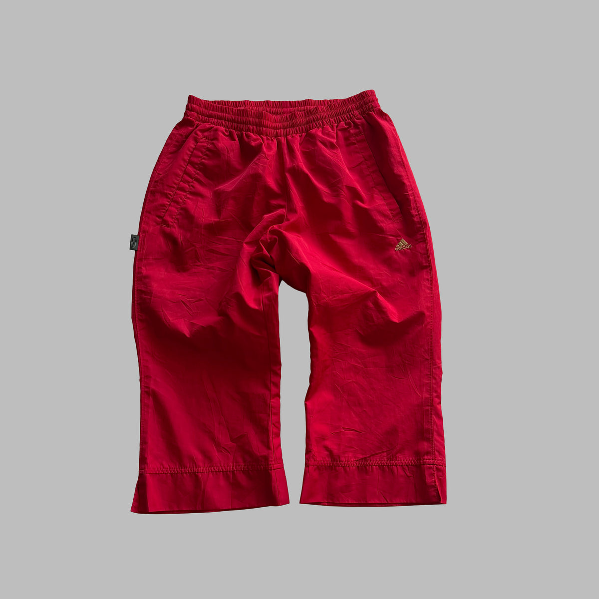 Y2K Adidas Wide Leg Capris - S