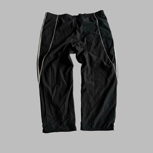 Y2K Adidas Three Stripe Wide Leg Track Pants - L