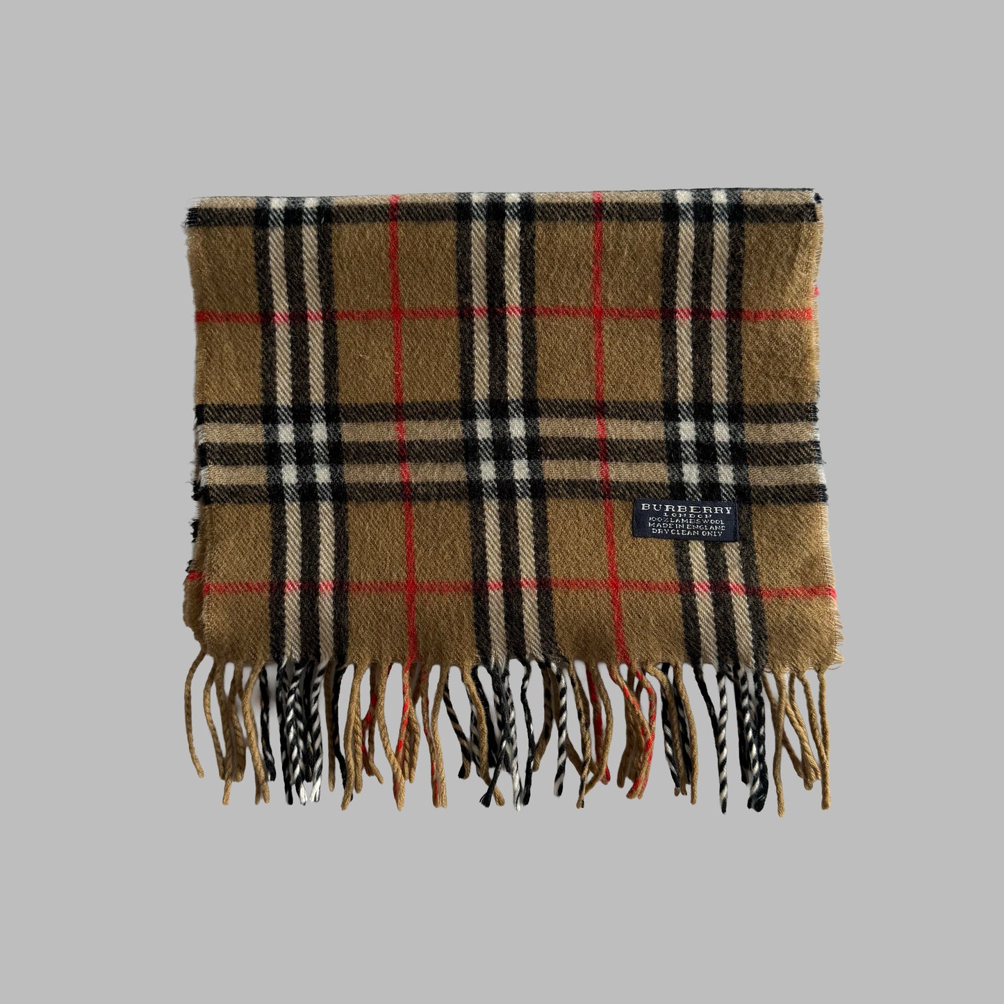 90s Burberry Lambswool Nova Check Scarf