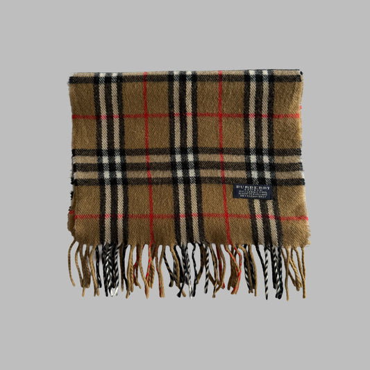 90s Burberry Lambswool Nova Check Scarf