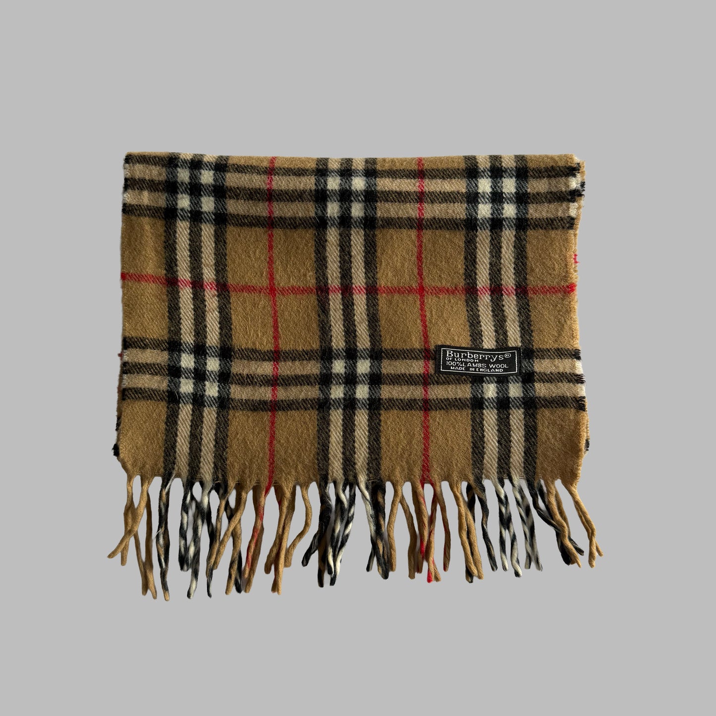 90s Burberry Lambswool Nova Check Scarf