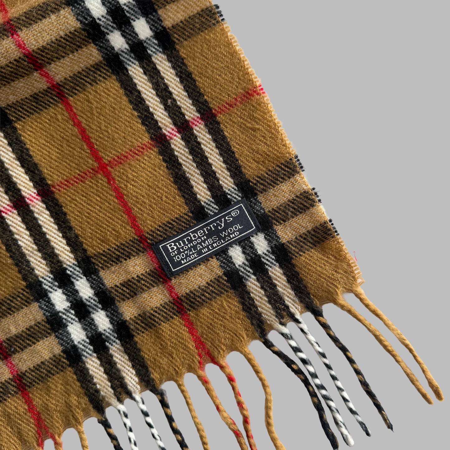 90s Burberry Lambswool Nova Check Scarf