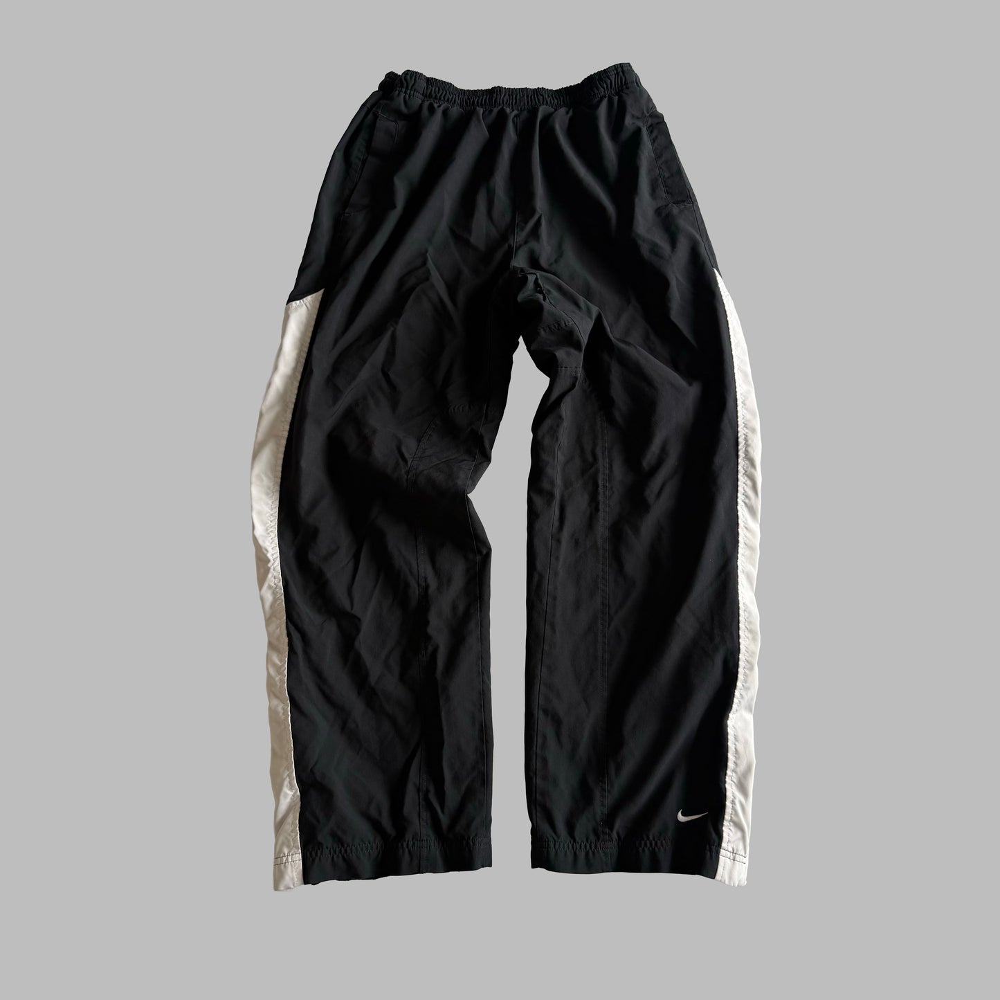 Y2K Nike Wide Leg Striped Track Pants - M