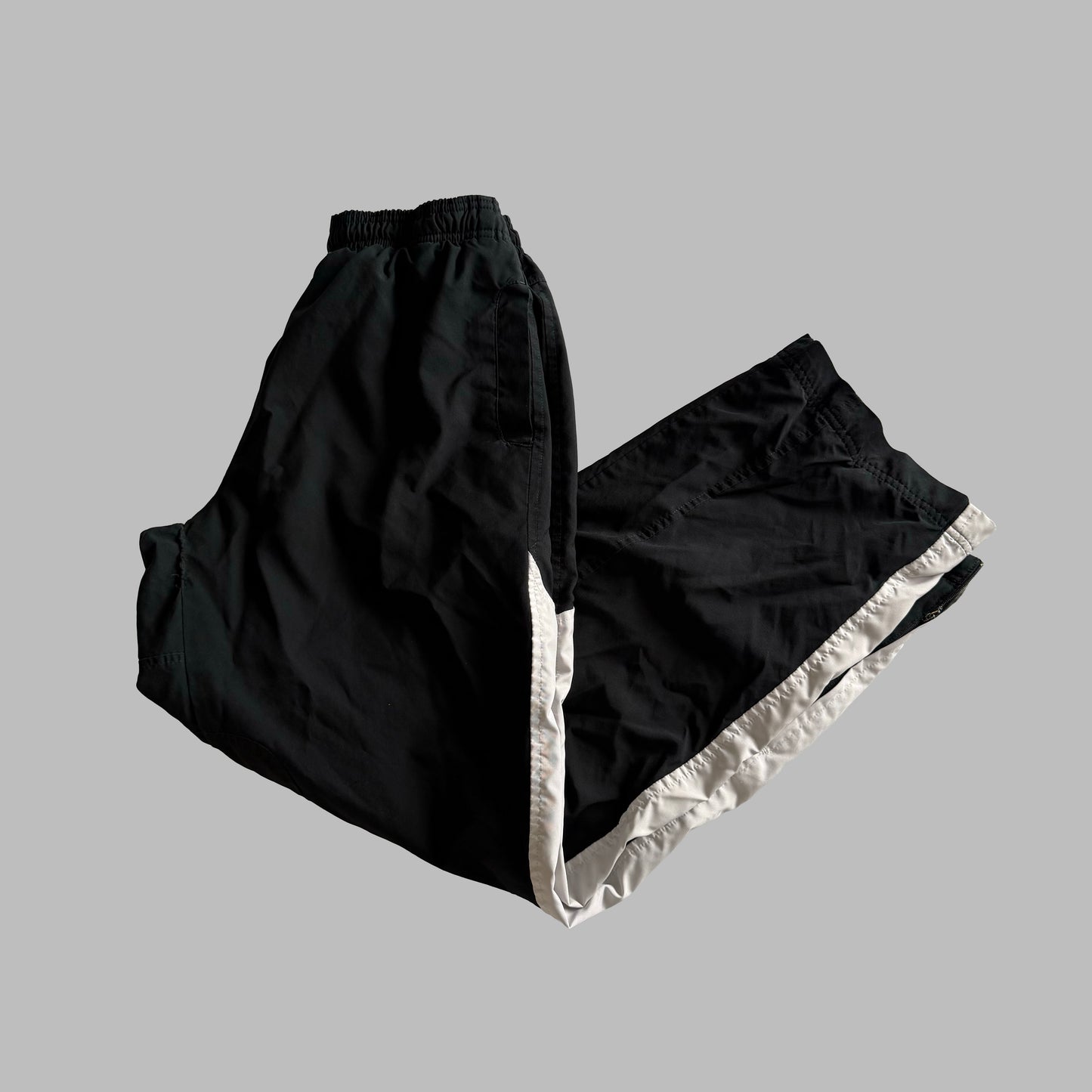Y2K Nike Wide Leg Striped Track Pants - M
