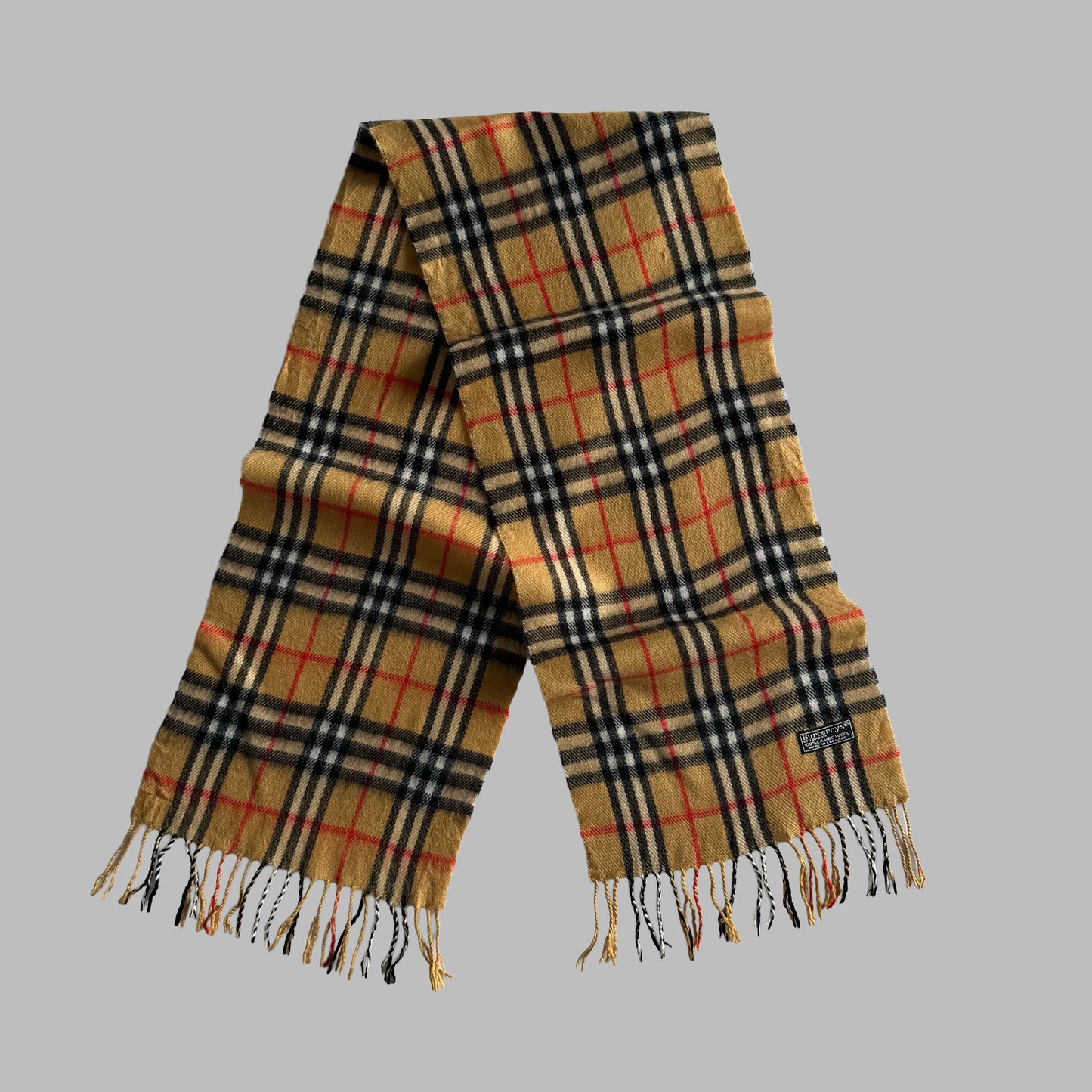 90s Burberry Lambswool Nova Check Scarf