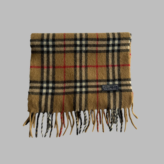 90s Burberry Lambswool Nova Check Scarf