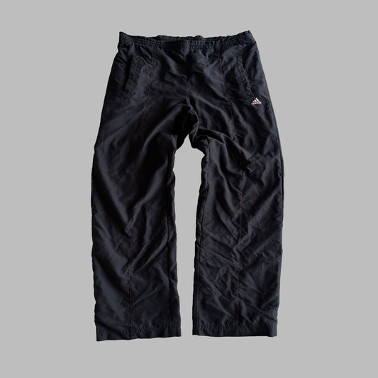 Y2K Adidas Striped Wide Leg Track Pants - S