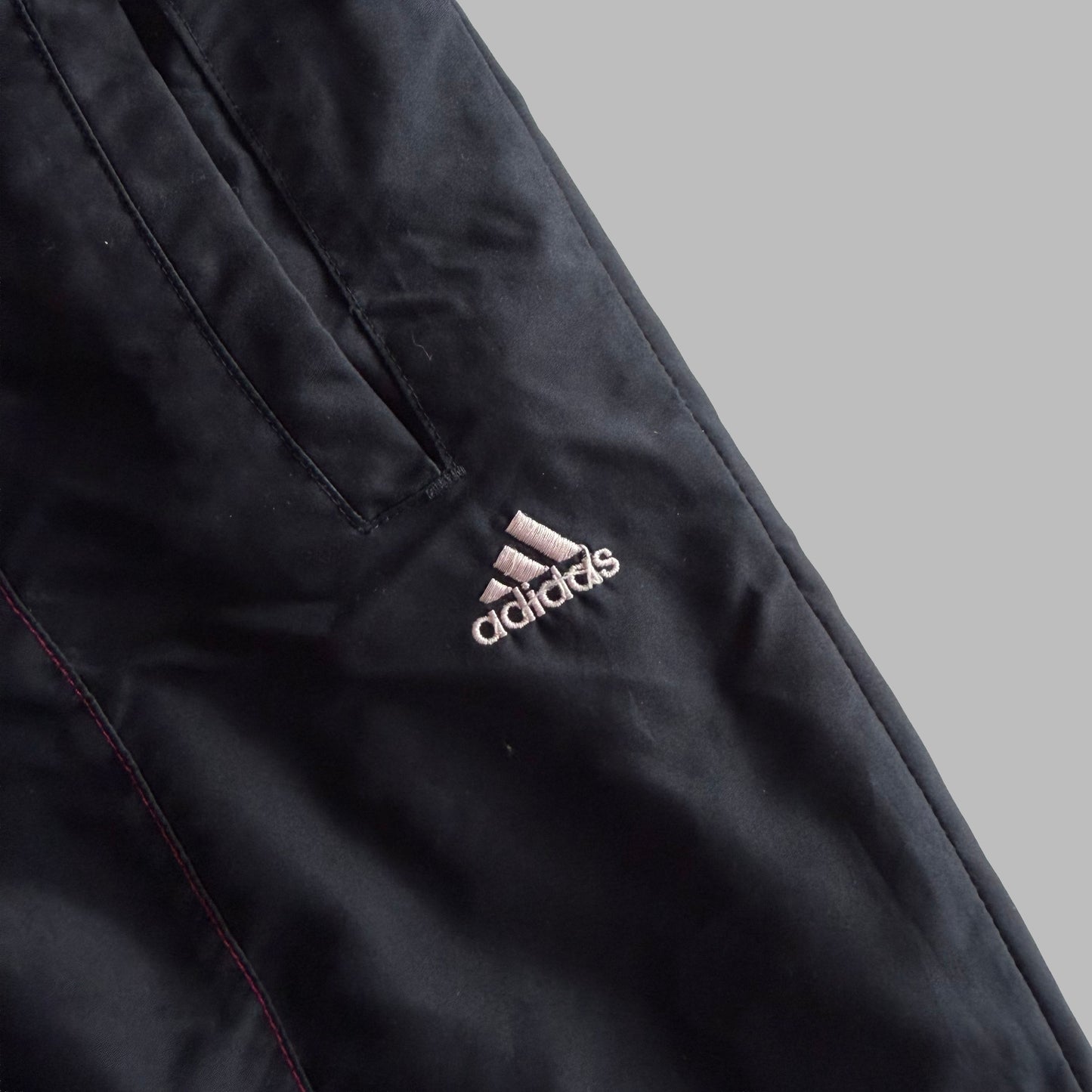 Y2K Adidas Striped Wide Leg Track Pants - S