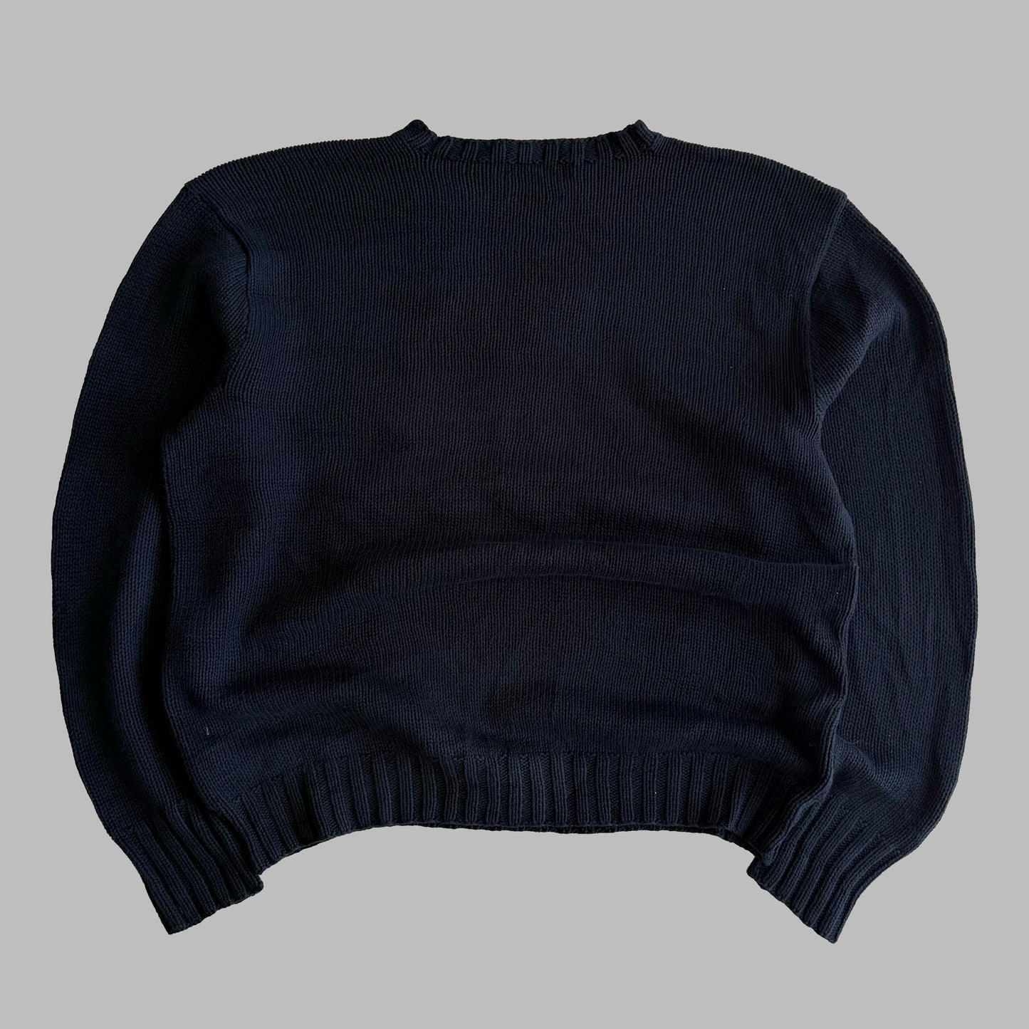 90s Polo Ralph Lauren Sitting Bear Heavy Knit - L